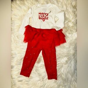 Carter's Just One You Baby Girl Christmas Outfit B6